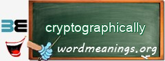 WordMeaning blackboard for cryptographically